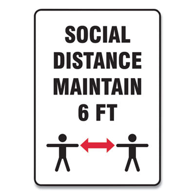 Social Distance Signs | Maintain 6 Ft | 10-Pack