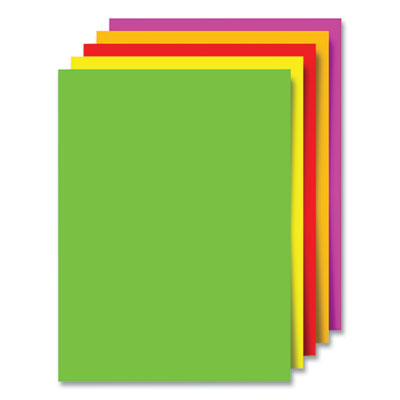 Premium Coated Poster Board | Neon Colors | 5-Pack