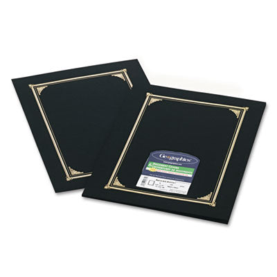 Certificate/Document Cover | Black Linen | 6-Pack