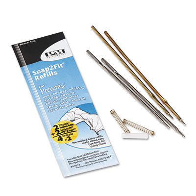 Iconex™ Refill For Preventa, Mmf Kable And Sentry Counter Pens, Medium Conical Tip, Black Ink, 2/pack