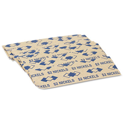Iconex™ Tubular Coin Wrappers, Nickels, $2, Pop-Open Wrappers, 1000/pack