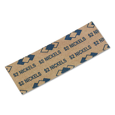 Iconex™ Tubular Coin Wrappers, Nickels, $2, Pop-Open Wrappers, 1000/pack