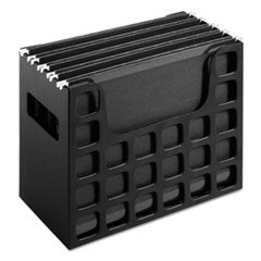 Desktop File With Hanging Folders | Letter, Black