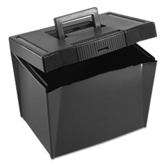 Portable Letter Size File Box | Black