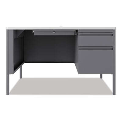 Teachers Pedestal Desk | Hirsh 48" White/Platinum