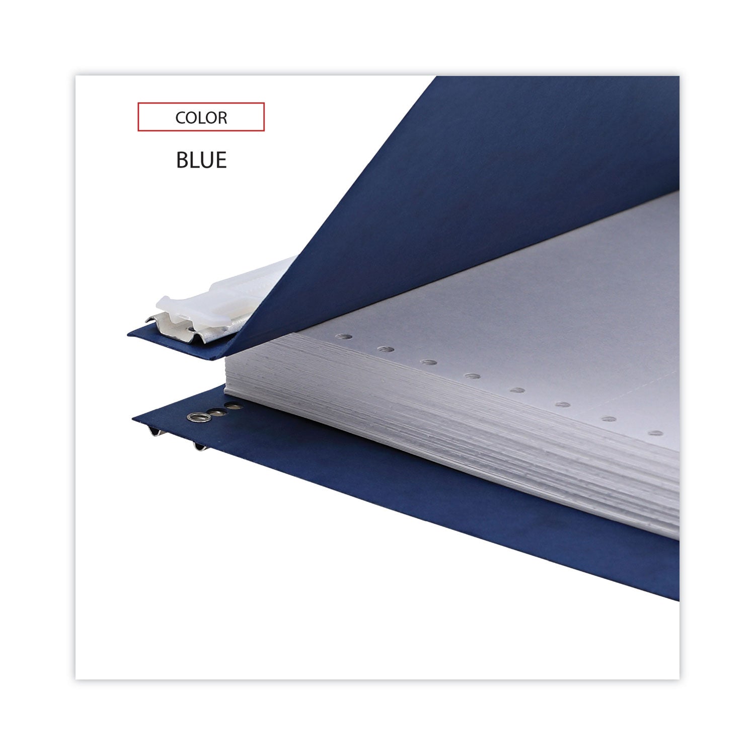 Universal® Pressboard Hanging Binder, 2 Posts, 6" Capacity, 9.5 X 11, Blue