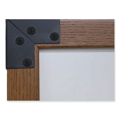 Ghent Prest Mobile Magnetic Whiteboard, 40.5" x 73.75", White Surface, Caramel Oak Finished Wood Frame - Bloom Skins
