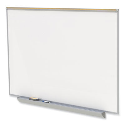 Ghent Proma Magnetic Porcelain Projection Whiteboard with Aluminum Frame, 48.5" x 36.5", White Surface, Satin Aluminum Frame - Bloom Skins
