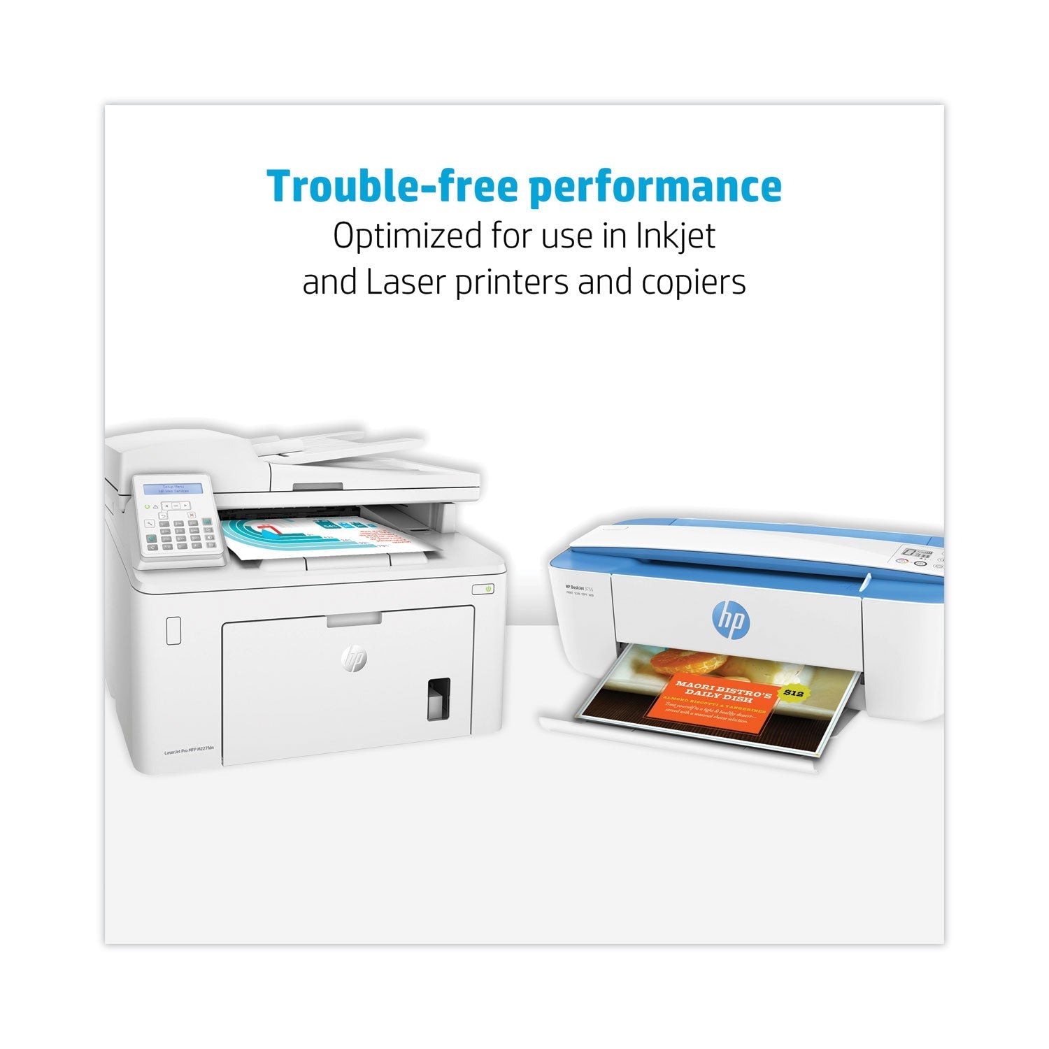 HP Papers Premium32, 100 Bright, 32 lb Bond Weight, 8.5 x 11, Ultra White, 500/Ream