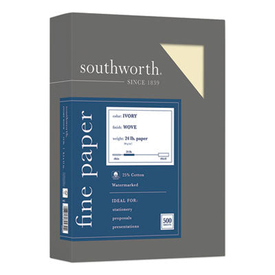 25% Cotton Business Paper | Ivory, 24lb, Ream