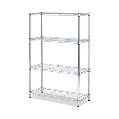 Residential Wire Shelving | 4-Shelf | Silver
