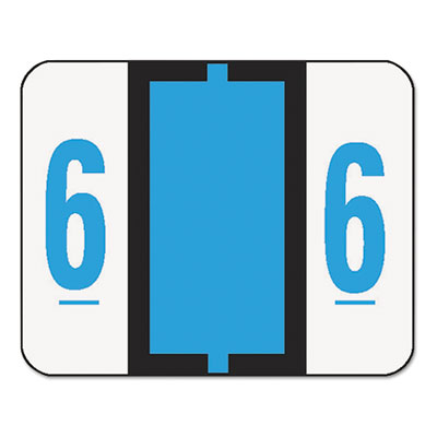 Numerical End Tab File Folder Labels | 6, Roll
