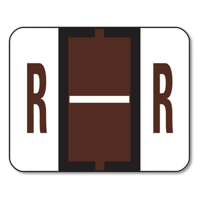 A-Z Color-Coded End Tab Filing Labels | R, Roll