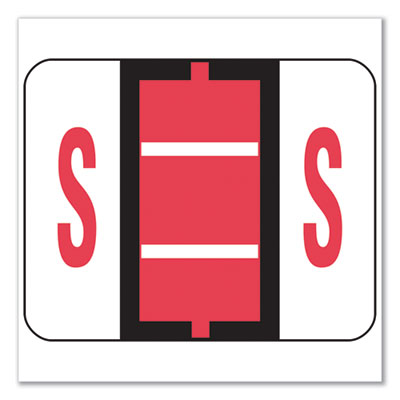 A-Z Color-Coded End Tab Filing Labels | S, Roll