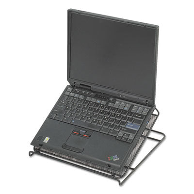 Safco® Onyx Mesh Laptop Stand, 12.25" X 12.25" X 2", Black