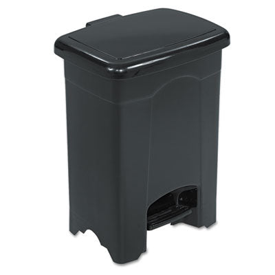 Plastic Step-On Receptacle | 4 gal, Black