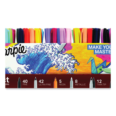 Sharpie® Permanent Markers Ultimate Collection Value Pack, Assorted Tip Sizes/types, Assorted Colors, 115/set