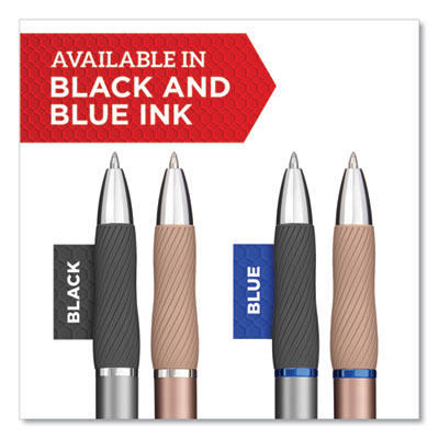Sharpie® S-Gel™ S-Gel Premium Metal Barrel Gel Pen, Retractable, Medium 0.7 Mm, Black Ink, Champagne Barrel, Dozen