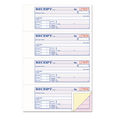 TOPS Money and Rent Receipt Book | 100 Forms