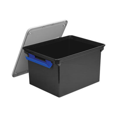 Portable File Tote | Locking Handles, Black