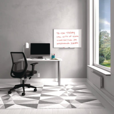 TRU RED™ Melamine Dry Erase Board, 36" x 24", White Surface, Gray/Natural Aluminum Frame