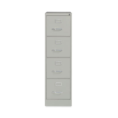 Alera® Four-Drawer Economy Vertical File, Letter-Size File Drawers, 15" x 22" x 52", Light Gray