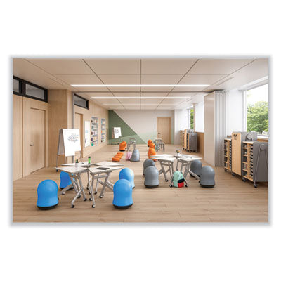 Safco® Zenergy Swivel Ball Chair, Backless, Supports Up to 250 lb, Baby Blue Vinyl